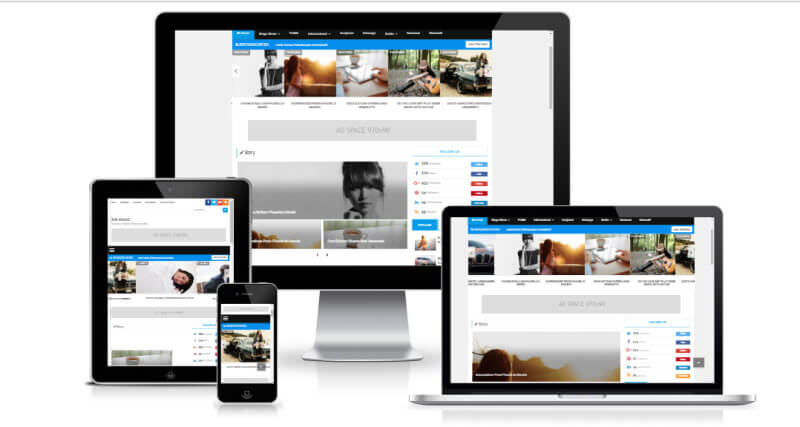 Rin Magz responsive magazine or newspaper blgger template theme