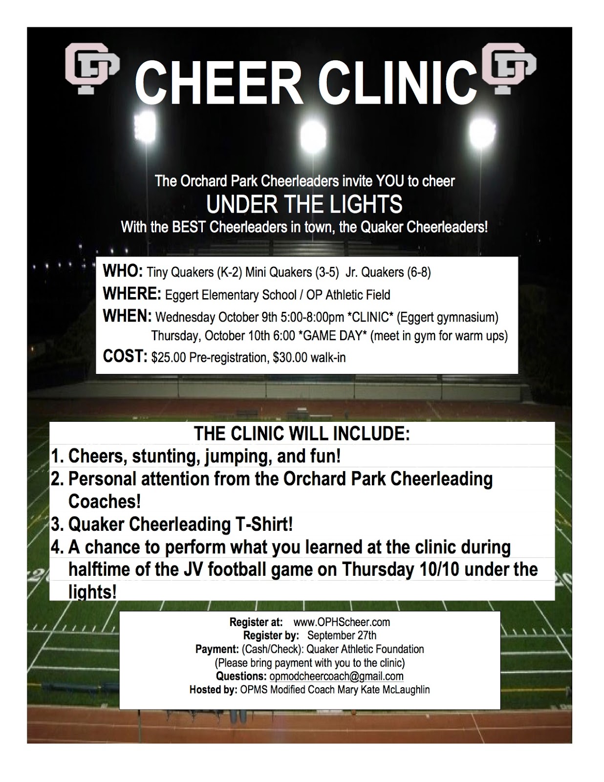 Fall 2019 Quaker Cheer Clinic!