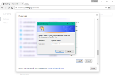 วิธีส่งออกและนำเข้ารหัสผ่านในเบราว์เซอร์ Chrome