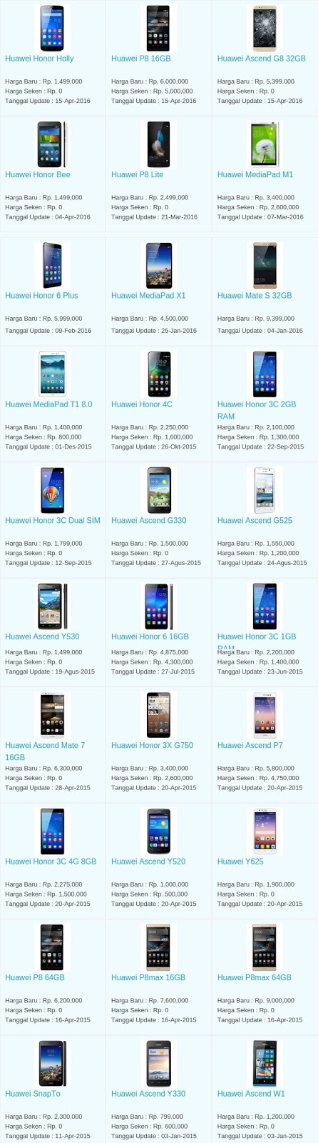 Daftar Harga Hp Terbaru Huawei Mei 2016 Daftar Harga Hp Terbaru Huawei Mei 2016