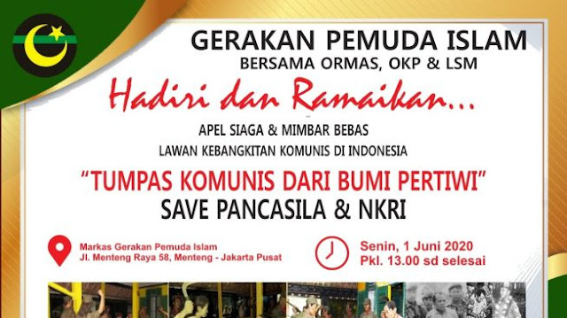 Harlah Pancasila, Ormas di Jakarta akan Gelar Aksi Bakar Bendera PKI Harlah Pancasila, Ormas di Jakarta akan Gelar Aksi Bakar Bendera PKI