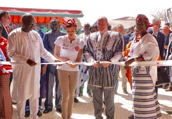Prince Albert II and Princess Charlene opened Loumbila Vocational Education Center in Oubritenga. Burkina Faso Red Cross and Principality of Monaco