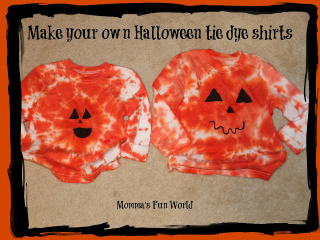 Momma's Fun World: Make your own Tie Dye Pumpkin shirt