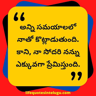 Brother And Sister Quotes In Telugu