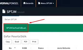 Cara unduh SPTJM Verval Nomor Ponsel