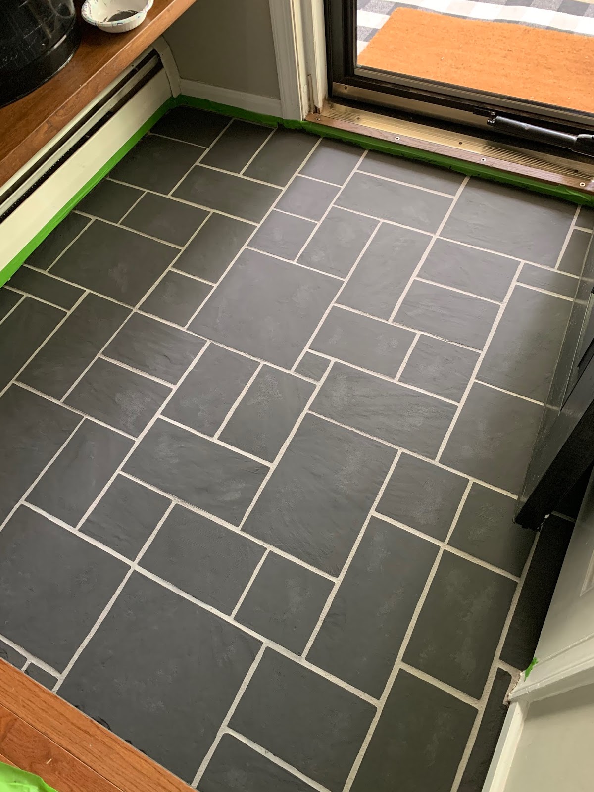 meg & the martin men Painting Tile to Look Like Slate