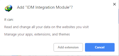 menambah ekstensi idm