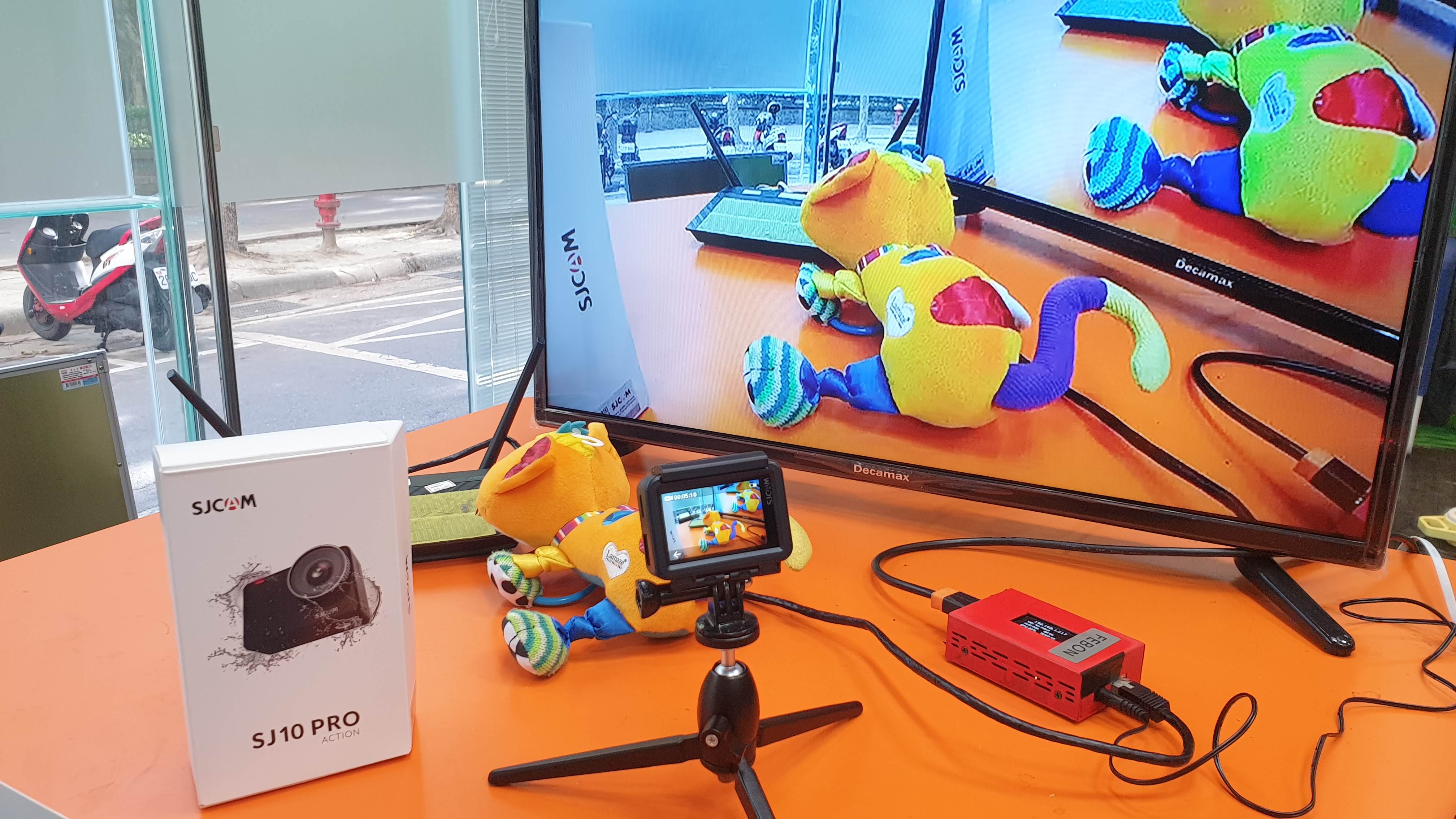 FEBON SJCAM SJ10 Pro Action Camera can hdmi output with TV monitor or