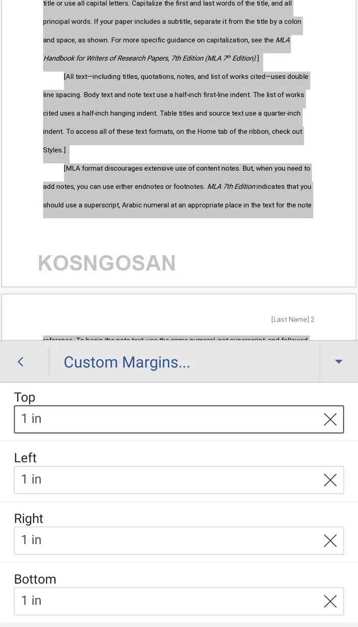 cara mengubah margin word HP cara mengubah margin word HP