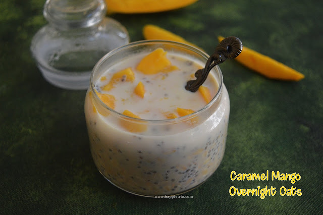 Caramel Mango Overnight Oats Recipe | Overnight Oats Recipe