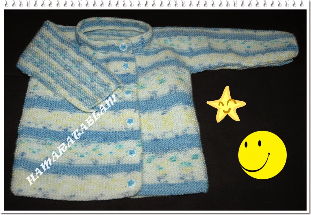 Hamarat�ın Vitrini Yandan Düğmeli Bebek Ceketi