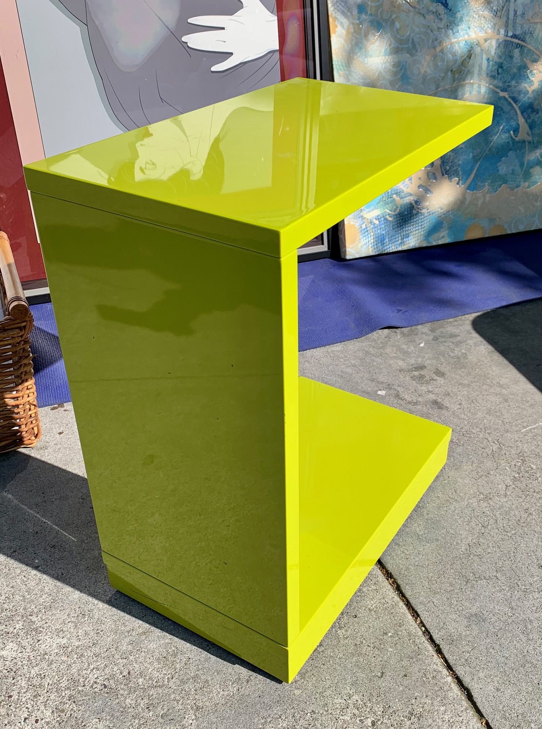 UHURU FURNITURE & COLLECTIBLES SOLD 104677 CB2 Lime Green End Table