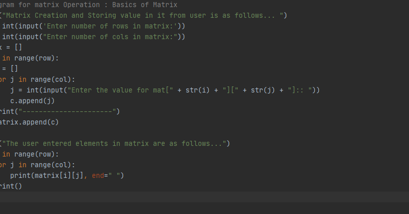 Group A Assignment No 3 Python Program for Matrix Operation like ...