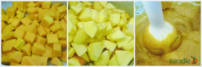 mermelada de manzana y calabaza - preparación