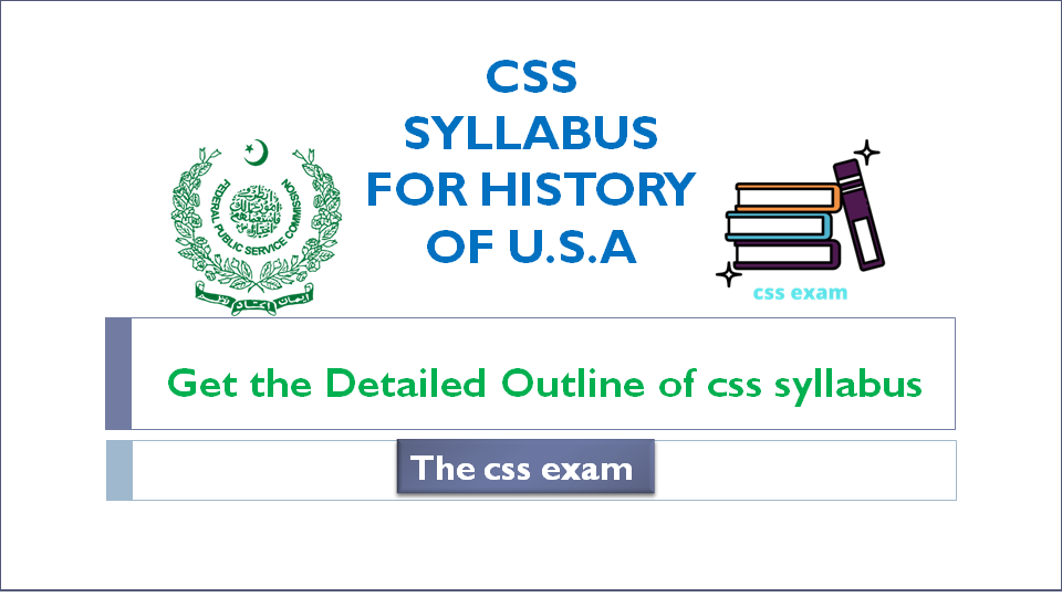 CSS SYLLABUS FOR HISTORY OF U.S.A  2021