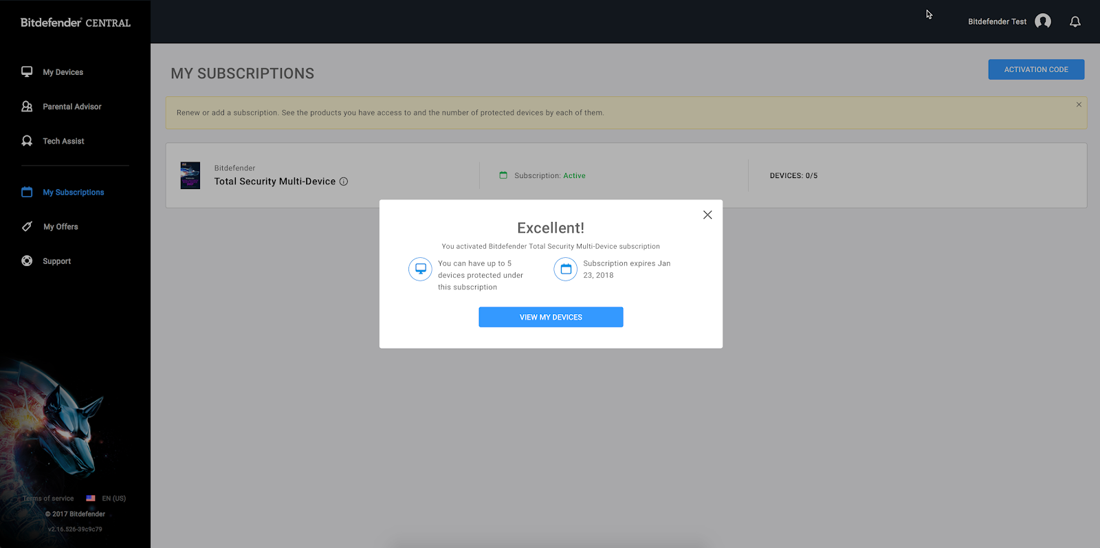 How to activate your Bitdefender subscription