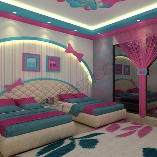 احدث ديكورات غرف نوم اطفال تصاميم ديكورات اسقف غرف نوم مودرن جديدة The