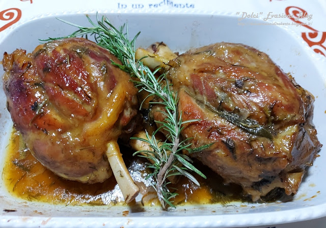 Stinco alla birra  laccato alla senape