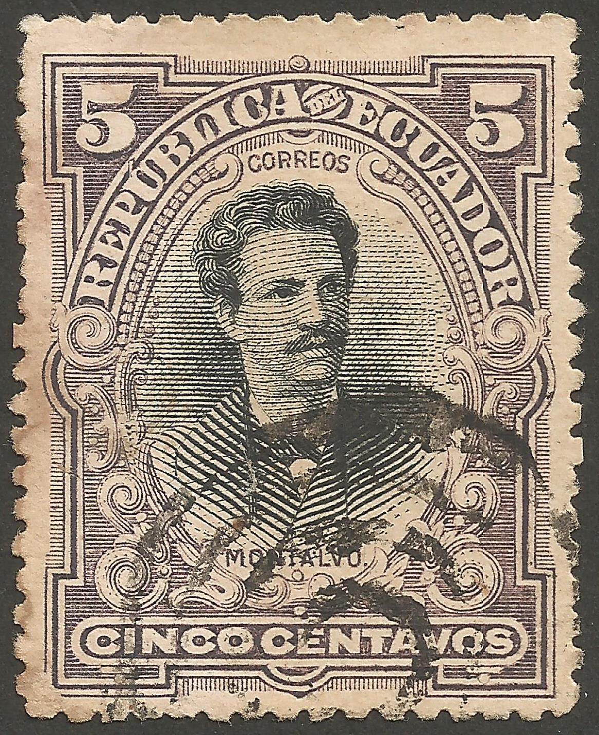 Stamps Stamp Ecuador (1901) J. Montalvo 5cts