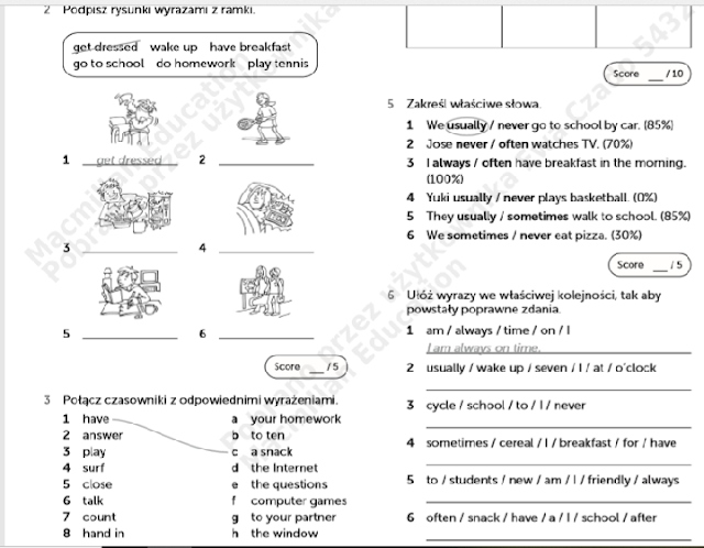Test Z Angielskiego Klasa 4 Unit 2 Do Druku 23.04.2020r., czwartek, klasa IV, język angielski