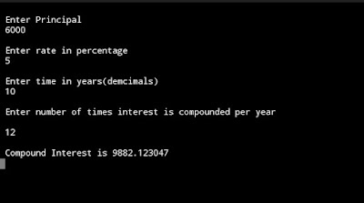 C program to calculate compound interest - My CS Tutorial - My CS Tutorial