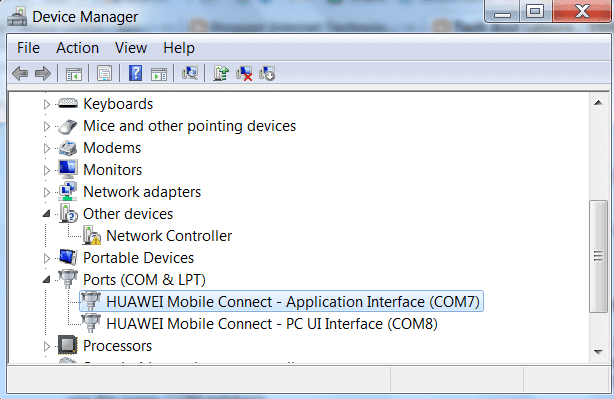 modem 619 error