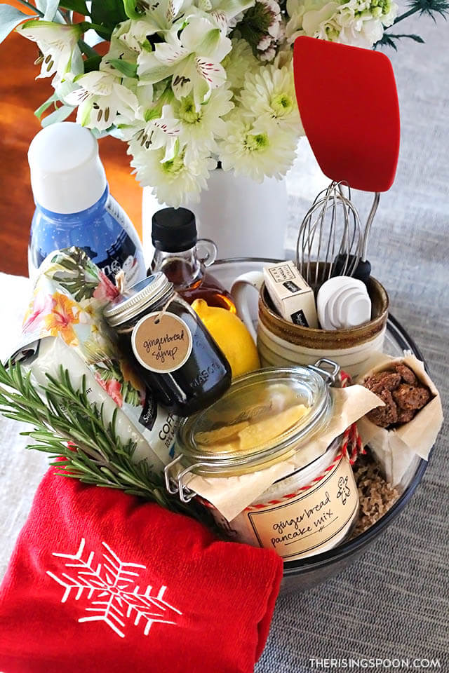 DIY Breakfast Gift Basket with Gingerbread Pancake Mix The Rising Spoon