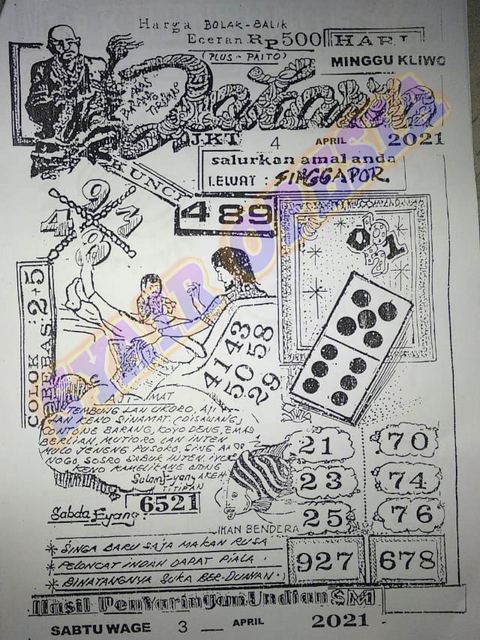 Syair Sgp Hari Ini Minggu 4 April 2021 Opesia Official