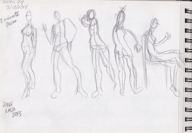 Tercera práctica de dibujos de poses
