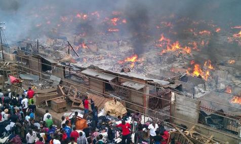 BIAFRA: IGBO TRADERS, OTHERS, AGAIN IN TEARS AS FIRE RAZED OVER 90 SHOPS IN YABA MARKET LAGOS Market-fire