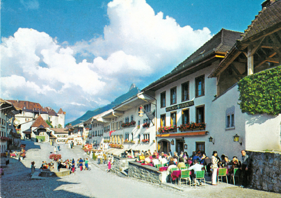 Cartes Postales / Postcards Hôtels Restaurants Hôtel de la Fleur de Lys Gruyères, Suisse