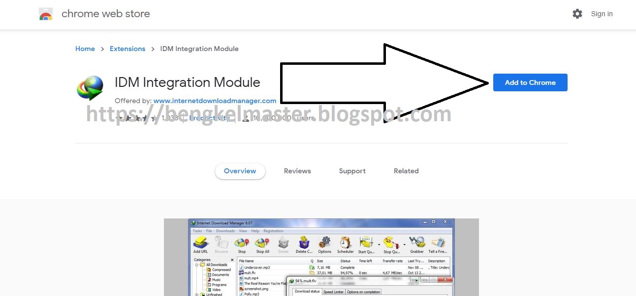 Bengkel master Cara memasang extensions idm google chrome