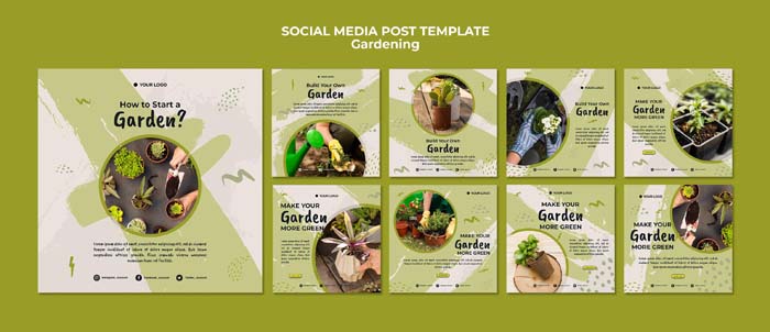 Gardening Social Media Post Template Free Download Gardening Social Media Post Template