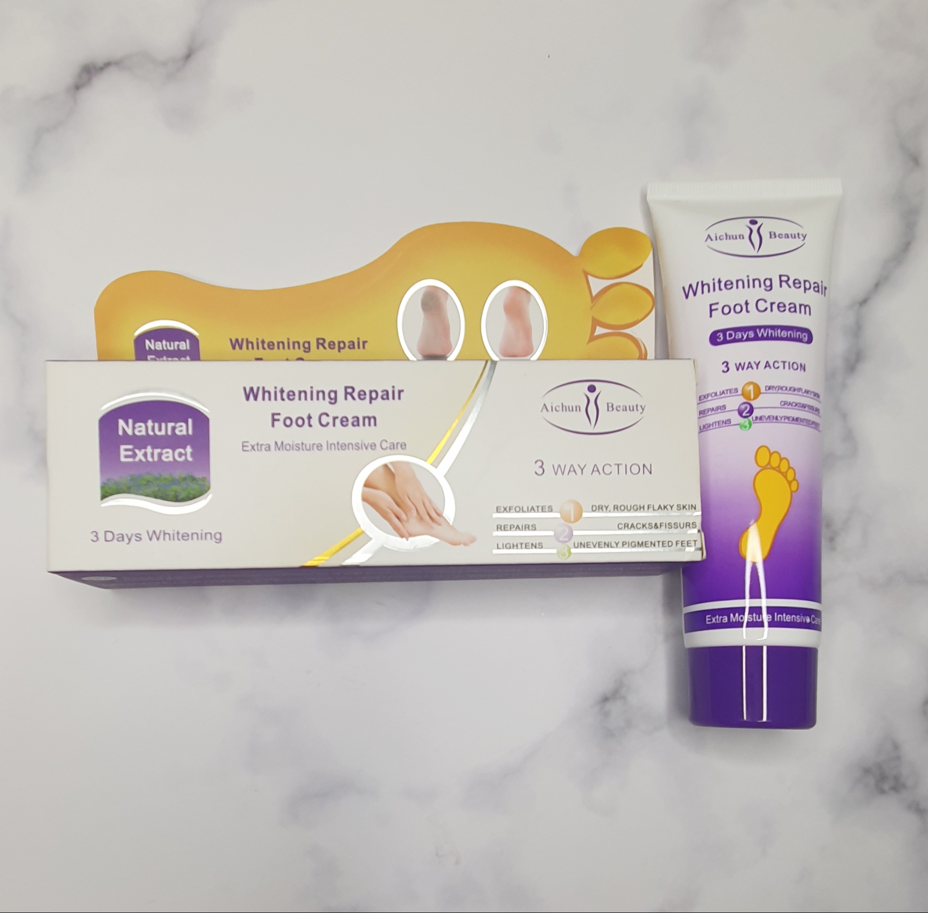 Review Aichun Beauty Whitening Repair Foot cream Myra Voices!