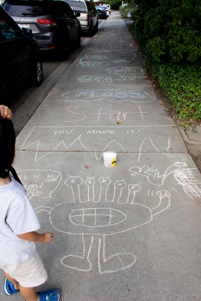 Sidewalk Chalk Obstacle Course Ideas Pink Stripey Socks Sidewalk Chalk Obstacle Course Ideas Pink Stripey Socks