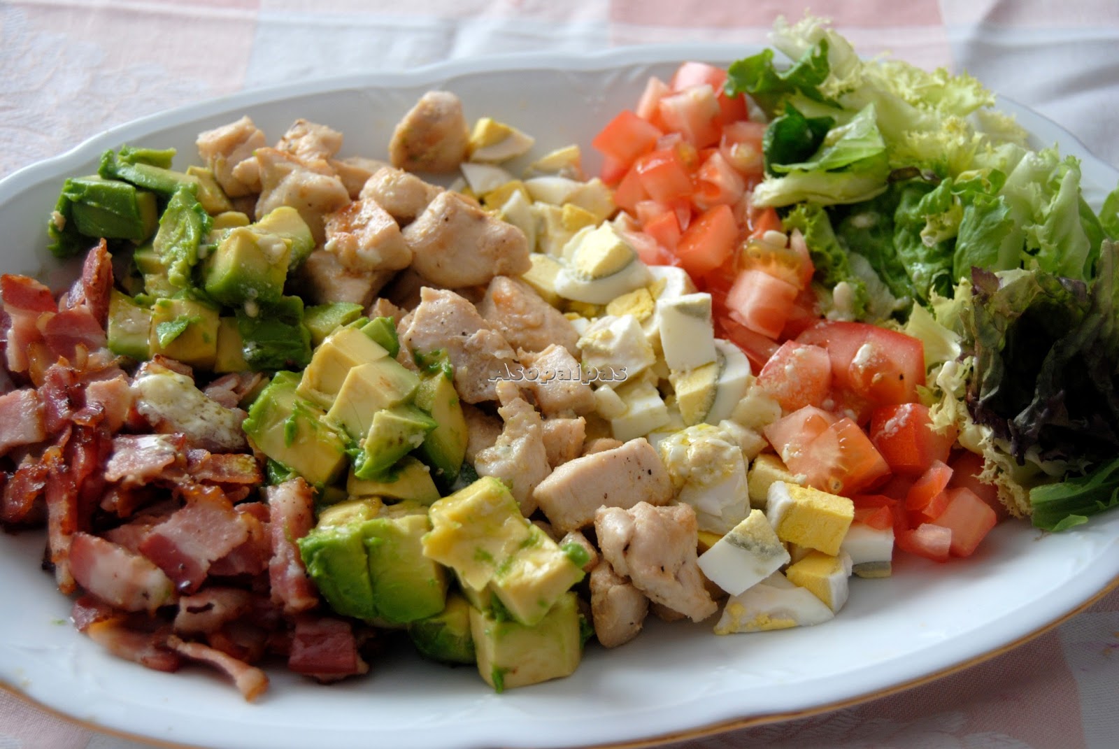 Ensalada Cobb (Salad Cobb). Receta | Asopaipas. Recetas de Cocina Casera