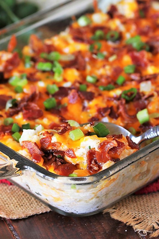 Cauliflower (Just Like) Loaded Baked Potato Casserole The Kitchen is My Playground