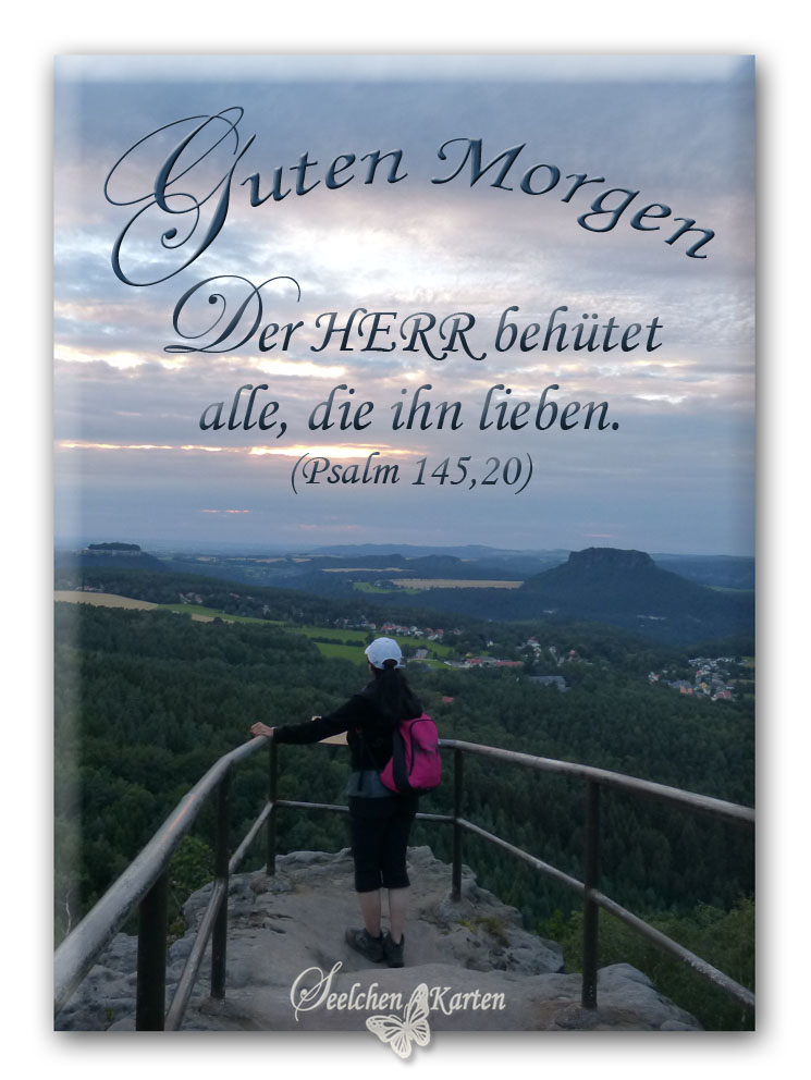 Seelchen Karten und Collagen Karte Guten / Der Herr behütet