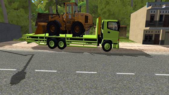MOD Truck Hino 500 Selfloader Muatan Bulldozer Codit By DGMods mod hino 500 muatan bulldozer
