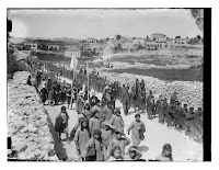 Children's Lag B'Omer procession near Shimon Hatzaddik's tomb (1918)