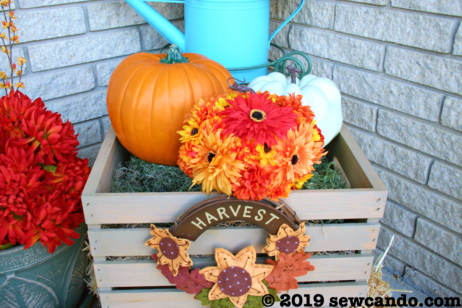 Sew Can Do Blooming Flower Pumpkin Decoration Tutorial