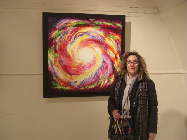 Lucia Sandroni with the work 'Spirituali Espansioni'