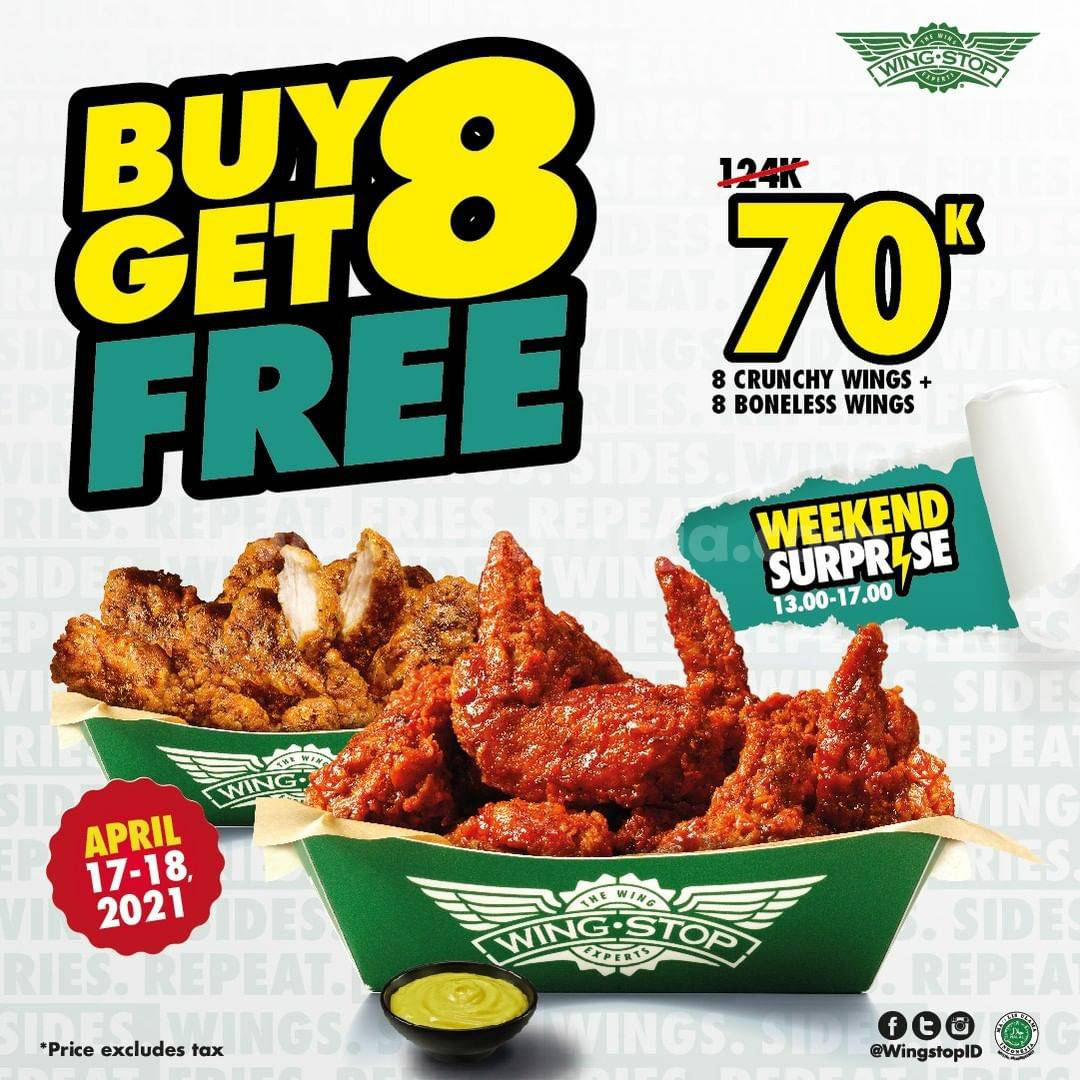 WINGSTOP Promo BUY 8 GET 8 only 70K scanharga