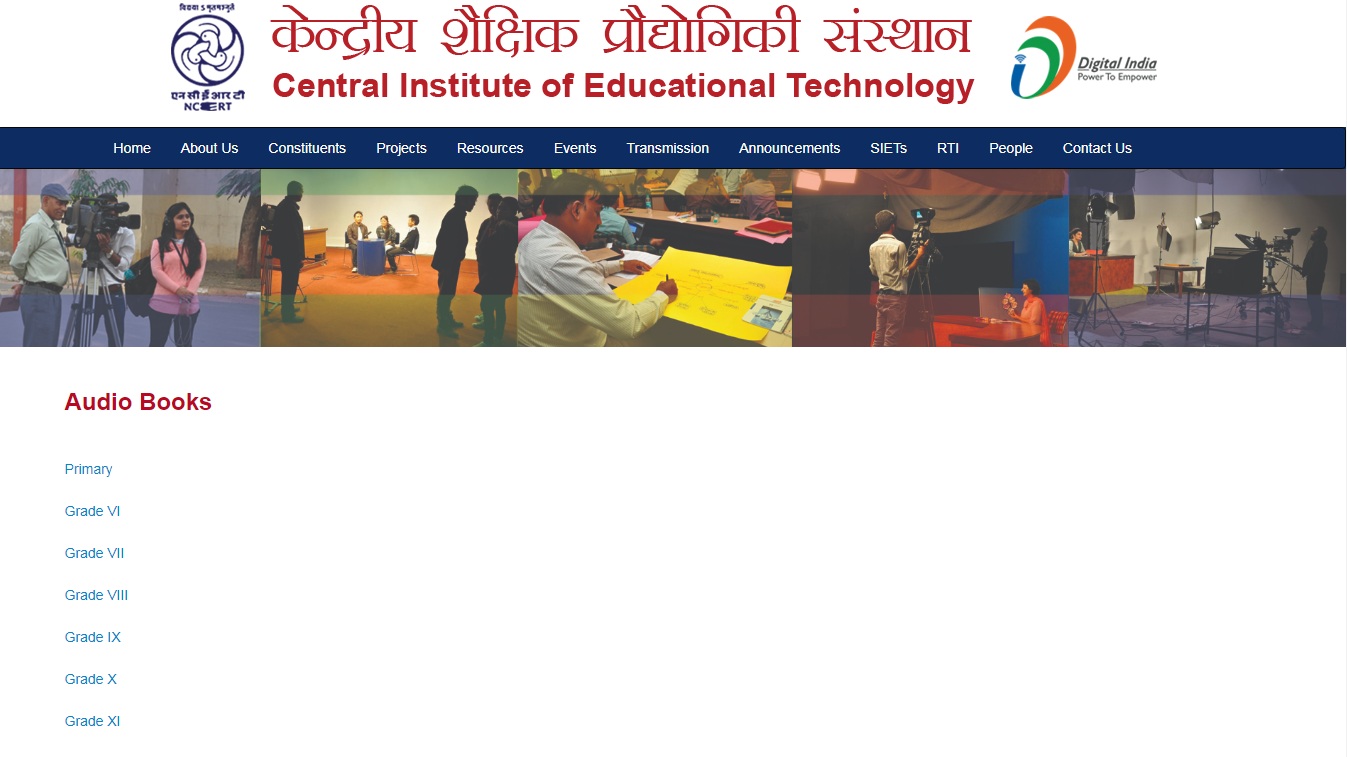 NCERT Audio Books for Class 1st to 12th Available on ciet.nic.in