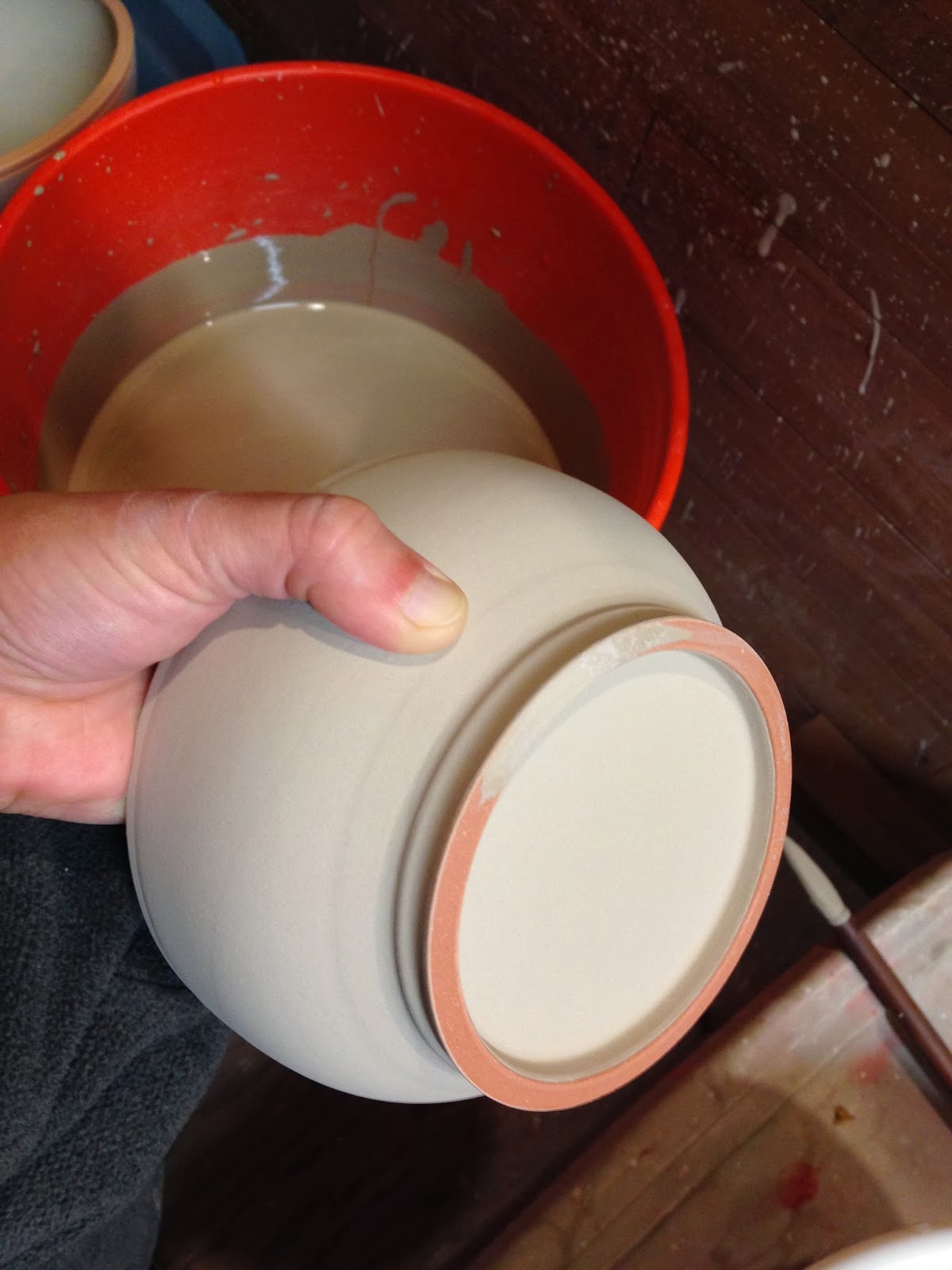 How I Glaze and Tidy up my Pots, Ready for Firing in the Kiln