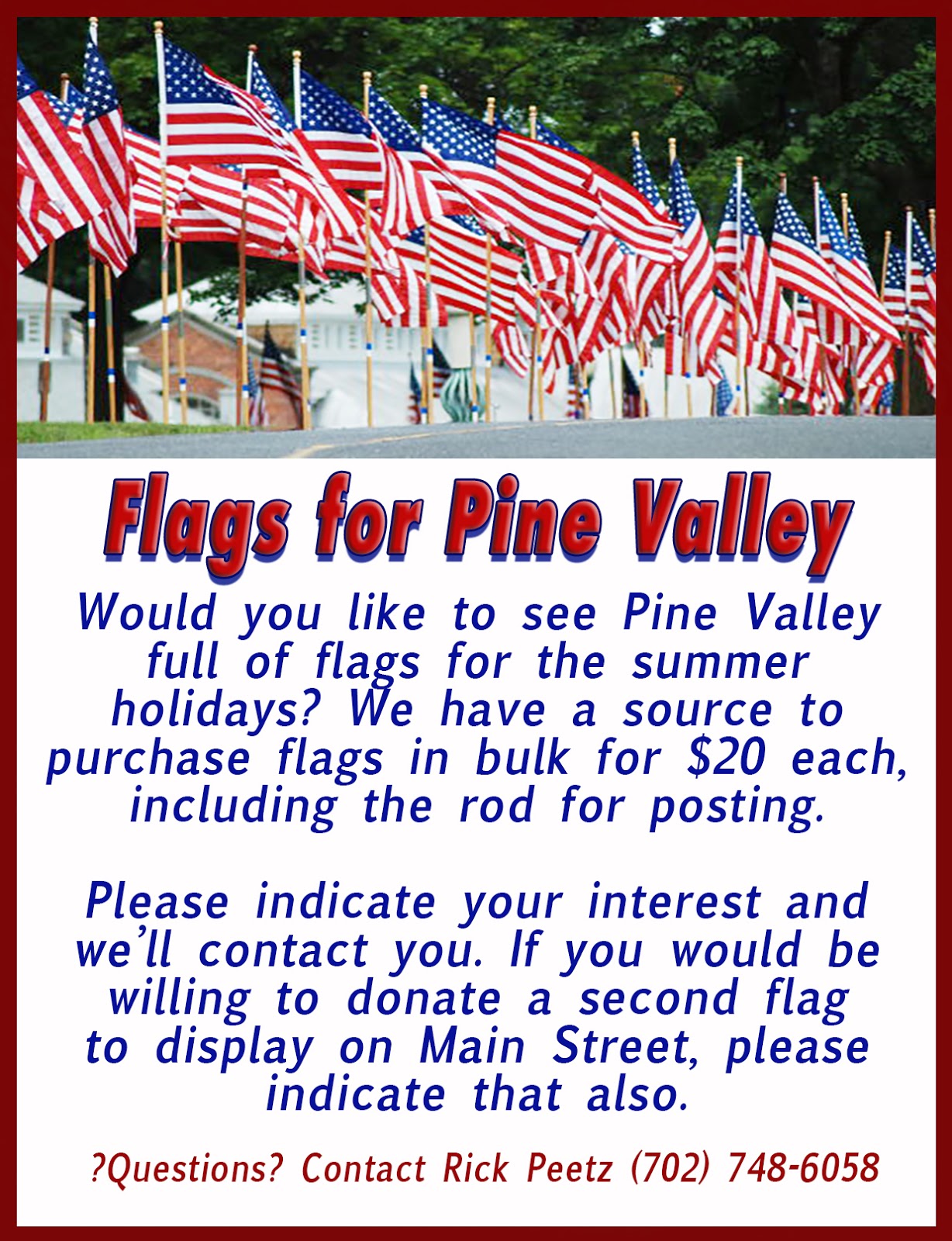 Pine Valley Blog Flags for Pine Valleyaddress for payment