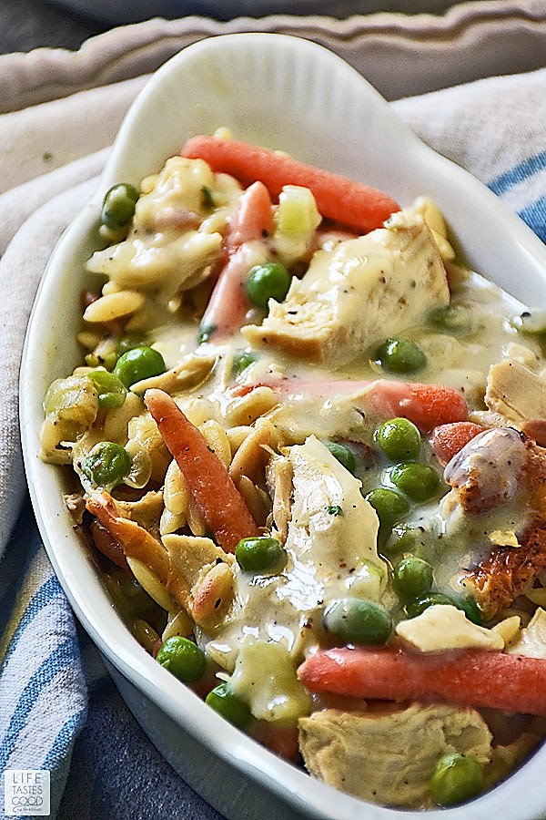 Chicken Pot Pie Orzo | Life Tastes Good