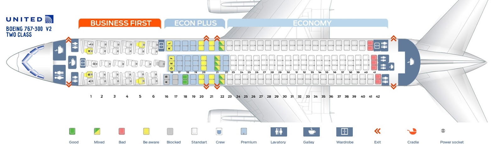 United Airlines 763 Seating Chart