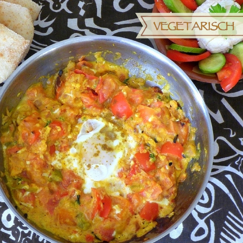 Ägyptisches Rührei mit Gemüse - Schakschuka (Shakshouka) | Ägyptische ...