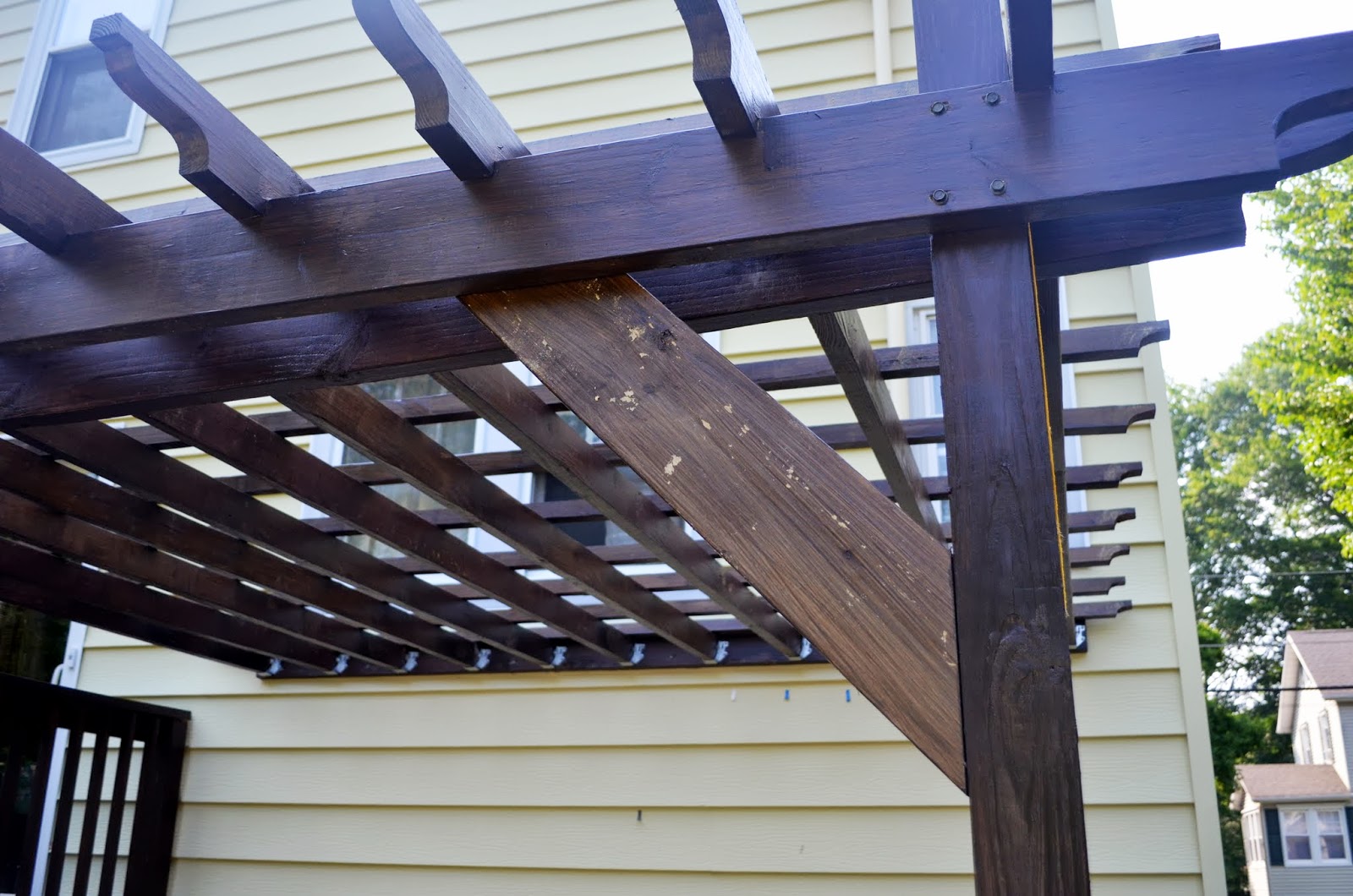 In the Little Yellow House Pergola Braces